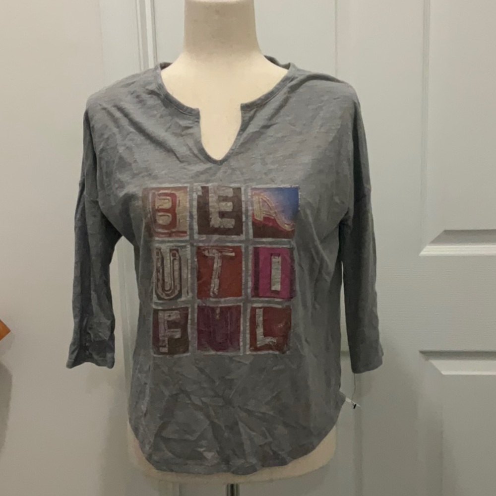 Sonoma Beautiful Print 3/4 Sleeve Top